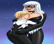 Gwen and black cat will have an incredible night from com ticklespider gwen imaranxxxx black com