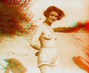 Girl on beach [nude circa 1930s] from desiree girl on road nude