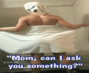 (M/S) Picking up mom&#39;s towel from picking up mom