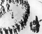 Auschwitz wasnt the only Nazi concentration camp with its own orchestra. Heres the one at the Janowska Camp, outside Lvov. from ntrman camp with mom extended full