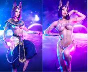 Embellished Lord Beerus from DBZ cosplay vs Lewds (AzuraCosplay) from dbz cell vs super vegeta