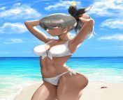 Bea on the beach (Greem Bang) [Pokmon Sword and Shield] from greem