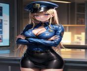 Stern police woman from police woman por