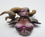 3d printed file i painted could easily be turned into a slaanesh demon princess (file link in comments) from file tamilxwfewth