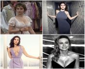 Milana Vayntrub, Alexandra Daddario, Alison Brie, and Brie Larson. 1. JOI, 2. Aggressive titjob, 3. Lapdance/sensual BJ, 4. Anal/pussy cowgirl from alison brie leaked