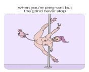 Pregnant pole dancing from pregnant exam funny