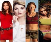 The sexy Women of Doctor Who: Jenna Coleman, Jodie Whittaker, Karen Gillan, Billie Piper. Choose: 1) edging handjob and cum on tits, 2) facefuck and cum on face, 3) rides you and cum inside, 4) rough anal you choice of finish. from lovely handjob and cum
