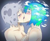 Earth-chan and Moon-chan ?? Are they okay with gravity... from hebe chan src 219