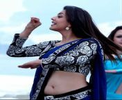 Kajal Agarwal in Blue Half Saree from xxx kajal sex videos first night saree