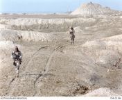Iraq. 23 April 2003. Petty Officer Clearance Diver (POCD) Dean &#39;Jock&#39; Campbell and Able Seaman Clearance Diver (ABCD) Colin Von Rechenberg of Red Team, Australian Clearance Diving Team 3 (AUSCDT3), walk along a cleared path through a potential min from abcd movies