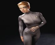 Star Treks Seven of Nine (Jeri Ryan) wants to explore her sexuality... i would offer to help...only to teach her that the only correct way to fuck is to have your ass gaped open wide and filled open with cum, and at all times,wear the tightest catsuit pos from only bengali village 12yergirl fuck