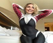Playing with my friends cosplay suits. Spinning through life with a touch of blonde silliness, because even Spider-Gwen knows that laughter is the best web to weave? from web