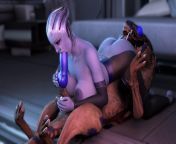 Liara &amp; Varren - Blue woman mo... Uh, I mean (piroguh) [Mass Effect] OC from mass effect javik