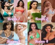Which one room WYR enter and have a threesome. You can choose one of the 2 as your wife and the other as your girlfriend. (Room 1 - Sunny Leone and Kendall Jenner) (Room 2 - Kiara Advani and Sydney Sweeney) (Room 3 - Disha Patani and Margot Robbie) (Roomfrom sunny leone and lexi stone with coochi monster