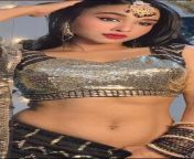 Namrata Tiwari navel in silver blouse and black pants pulled down from namrata serestha