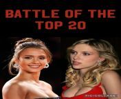 BATTLE OF THE TOP 20, who makes the final, loser out, winner moves on: Jessica Alba (Rank 4) Vs. Scarlett Johansson (Rank 12) from rank xxx pox