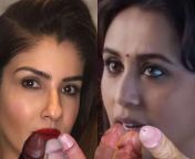 Raveena Tandon &amp; Rani Mukerji together sucking multiple cocks during blowbang xxx from raveena tandon xxxx soll