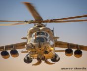 Indian Air Force Mi-35 Hind-E &#34;Akbar&#34; Attack Helicopter featuring Yakushev-Borzov Yak 12.7x108mm Cannon, Tamam HMOSP FLIR ball, and B-8V20 rocket pod for S-8 rockets [1440x1800] from laboni jodha akbar siriyal actar texti
