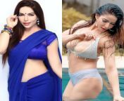 Maahi Khan - saree vs bikini - Indian TV, films and web series actress. from ziya and arjun web series