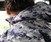 NSFW On a bus at an Australian ski resort, this mom with two kids. I was like what a cool allover print jacket and then I realised what the print was. from mom breastfeeding two kids milk