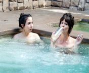 Esther Povitsky and Natasha Leggero in the hot tub from natasha romanova porn videosgla hot song videospage