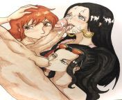 Nami, Boa Hancock, and Nico Robin enjoy some cock [One Piece] (s0_underrated) from luffy and boa hancock hentai