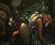 Sheva having fun with two Bsaa agents (Cyberbolt) from bsaa