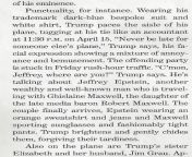 August 2000 Maximum Golf magazine article on Donald Trump - &#34;Never be late for some else&#39;s plane&#34; Trump on waiting for Jeffrey Epstein and Ghislaine Maxwell to ride on Trump&#39;s 727. from nude donald trump