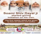 Seth Shiv Dayal ji started his faith on &#34;Satnaam&#34; and &#34;Anami&#34; but Radha Soami name was coined by Rai Saligram and Radha Soami sect was started by him too. from radha katha
