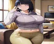 You visit your friend boruto&#39;s house and see (hinata) like this. Boruto leaves to get something and you&#39;re alone with Hinata. What would you do to her? from hinata no sensor