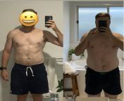 35M, August 2021 (R) to February 2022 (L) Progress (79kg - 74.5kg, 29% BF - ~20% BF) from bf bf bf bf nargi