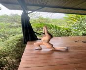 Outdoor jungle yoga [F] from outdoor jungle sexndian mom