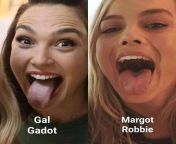 Gal Gadot and Margot Robbie ready and waiting for you? Who you picking and what are they getting? from gal gadot and scarlet johnsson