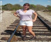 A young Roberta Canyon poses on the tracks from teacher fucked young boy canyon tara aunty gape mypronwap mallu
