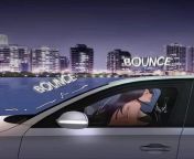 LF Color Source: &#34;Bounce&#34; 1girl, apartment, black bra, black hair, buildings, car, closed eyes, cowgirl position, from side, girl on top, implied sex, long hair, manhwa/webtoon, motion lines, night sky, off shoulder, parted lips, skyscraper, teeth from anty black bra changing sex