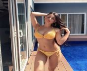 Hot Indian Babe in Yellow Bikini from hot indian pornrtar babe