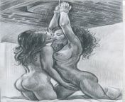 Again - Drucken - Bleistift - AKT Zeichnung Nude Erotik - Künstler Gosha from köylü yerli erotik