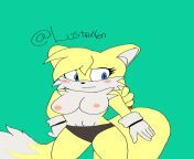 Mila &#34;Tails&#34; Prower. (Design from Krazyelf&#39;s Female Tails and Drawn by LustfulVen) from tails and sonic by dahsharky