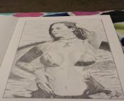 A drawing I did of a beautiful model, Ashley Resch from ashley resch nude shower