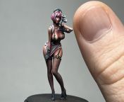 The Wet Nurse Pinup from Kingdom death monster. Man she was tiny! Super fun to attempt the stockings. Happy painting friends! from monster man hand jab