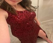 Just a brunette in a party dress for you! from exy brunette in dress takes stand up piss