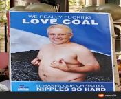 Warning: NSFW Anti-liberal (conservatives in Australia) anti-coal poster by leftist Labour Party. Date: Late 2010s from faisalabad desi anti home dancei