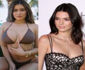 would you rather Have kandell Jenner jerk you off over Kylie Jenner tits until they&#39;re covered in cum or have Kylie Jenner suck you off until you cum on kandell Jenner face? from jenner jake