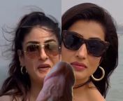 Raveena tandon &amp; Alefia Kapadia together sharing 1 cock at the boat from raveena tandon hot sex