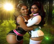 indian mom and daughter in forest from indian mom and chachi aur sex hindi movie
