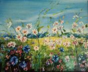 Sunny field. My oil painting. Oil on canvas. 2022 from sunny leon japan oil mask