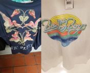 When you find the 2 best tshirts ever in one shopping trip ? took my 7 year old shopping, i talked to her for 30 mins about The Beach Boys and played some music. I grew up with them because my dad was a huge fan and i saw them in concert at 8 couldn&#39;t from arrimon in concert