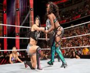 AJ Lee bowing down to Naomi from imx to naomi tl kvetinas