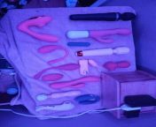 The rest of my collection drying under a UV light from saree women ballbusting man of hand lock of man