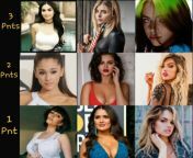 Simple economy; You have 5 points. Extra 3 points if you describe how you would fuck your picks. [ssSniperwolf, Chlo Grace Moretz, Billie Eilish, Ariana Grande, Selena Gomez, Lele Pons, Soheila Clifford, Salma Hayek, Debby Ryan]. from clifford